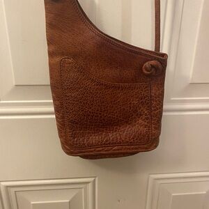 Brown Leather R.P.S Rock paper scissors crossbody